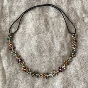 FREE WITH PURCHASE Jcrew necklace leather and brass and rhinestones